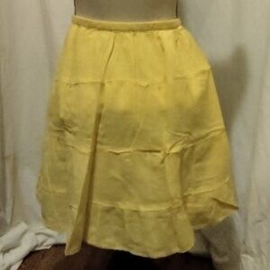 short yellow gauze skirt